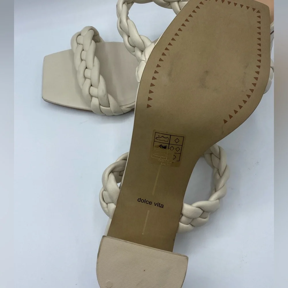 Dolce Vita Paily Heeled Sandals, Ivory Size 11 *‎ Please read NOTE*